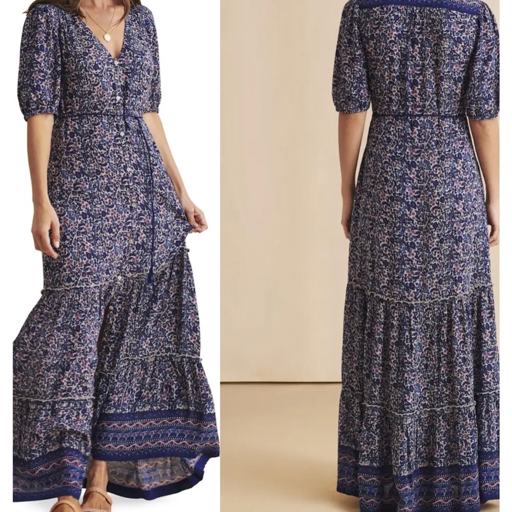 FAHERTY Floral Border Print Maxi Dress